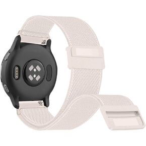 Abanen 18mm Elastic Watch Band with Magnetic Closure for Garmin Venu 2S / Vivoactive 4S / Vivomove 3S/ Venu 3S, Loop Soft Nylon Lightweight Stretchy Wristband Strap for Forerunner 255s