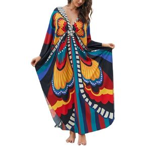 ميلينغ المرأة طباعة قفطان ثوب النوم طويل قفطان الشاطئ فستان ماكسي بيكيني ملابس السباحة ثوب السباحة التستر ملابس السباحة in Kuwait