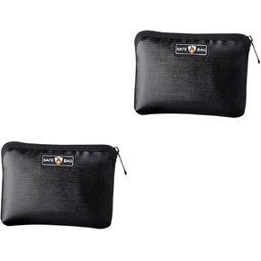 Fireproof Money Bag for Cash: Fireproof Wallet Bag, Cash Bag with Zipper Cash Fireproof Bag Set for Valuables - Passport, Currency and Keys, Pack of 2