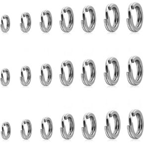 FUSIGO Fishing Split Rings Stainless Steel, 120PCS High Strength Lure Connectors Fishing Tackle