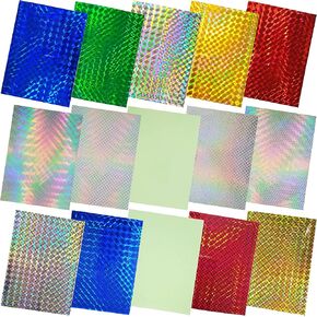 Fishing Lure Tape Reflective Fish Scales Lure Sticker, 15/30pcs Holographic Adhesive Luminous Lure Making Sticker Crafts DIY Film Flash Lure Tape for Fishing Lure Making Metal Baits