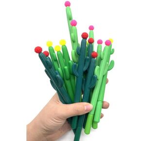 LuFOX 30Pcs Catus Cacti Gel Pens Plant Pen for Child, Women, Coworkers, Great School Office Supplies and Party Supplies，Black Ink (0.5mm)