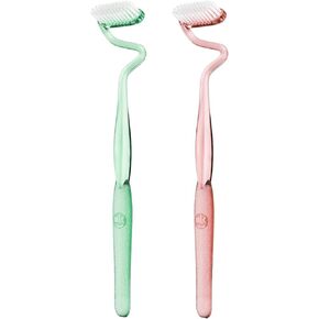2PCS Kids U-Shaped Toothbrush, Manual Training Tooth Brush, Food Grade Soft Silicone Brush Head, 360° Oral Teeth Cleaning Design for Toddlers and Children(S(Ages 2-6))