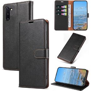 Case for Samsung Galaxy Note 10 / Galaxy Note 10 5G, RFID Blocking PU Leather Wallet Case with Card Holder, Magnetic Flip Cover Compatible with Samsung Note 10 / Samsung Note 10 5G, Purple