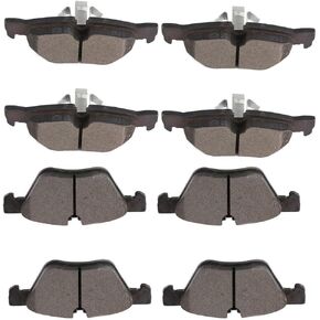 SCITOO Ceramic Front Rear Disc Brake Pad Set fit for 2008-2013 for BMW 128i, 2006 for BMW 325i, 2006 for BMW 325xi, 2007 for BMW 328i, 2007 for BMW 328xi, 2012-2014 for BMW X1