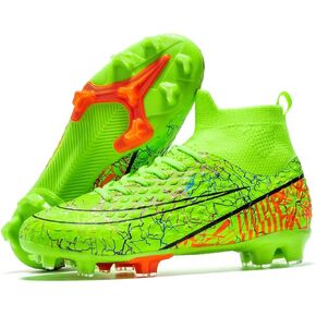 Unisex-Child Soccer Cleats Lightweight Training Football Shoes for Youth