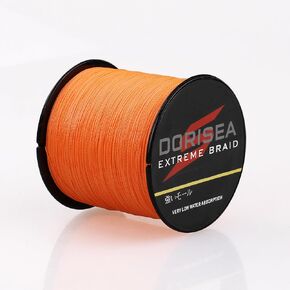 Dorisea Extreme Braid 100% Pe Orange Braided Fishing Line 109Yards-2187Yards 6-550Lb Test Fishing Wire Fishing String Superline