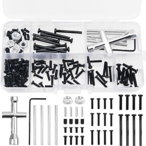 ShareGoo RC 16207 Screw Kit, Phillips Cross Head Screws 2x10mm Pins Locknut Suspension Pins Compatible with Hyper Go H16BM H16DR H16 MJX 16207 16208 16209 16210 1/16 RC Upgrade Parts