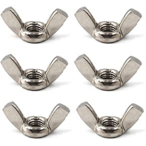 M3(1/8")304 Stainless Steel Butterfly Wing Nut Set DIN315 Hand Twist Tighten Hardware Nut Fasteners Parts(20PCS)