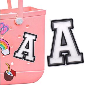 BABORUI White Letter Charms for Bogg Bag