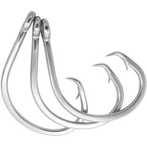 Heavy Duty Strong Big Game Hooks,in-line Circle Hooks Shark & Swordfish &Tuna Hook Stainless Steel