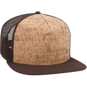 قبعة OTTO Cork Flat Visor SNAP 5 لوحة شبكية خلفية لسائقي الشاحنات