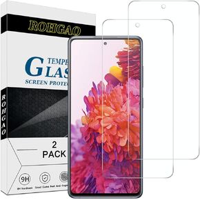 (2 Pack Screen Protector for Samsung Galaxy S20 FE 5G / S20 FE 5G UW Tempered Glass, Support Fingerprint Reader, 9H Hardness, Case Friendly, Bubble Free, Anti Scratch