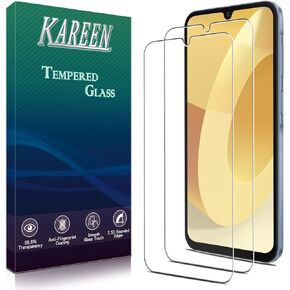 KAREEN 2-Pack Screen Protector for Samsung Galaxy A15 5G Tempered Glass, Anti Scratch, Bubble Free, 9H Hardness, Easy to Install
