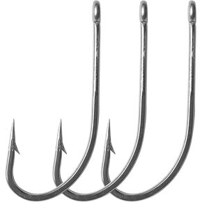 Saltwater Fishing Hooks Long Shank Hook 34007 O'shaughnessy Forged Stainless Steel Hooks Extra Strong for Fishing Tackle for Fishing Gift Size 1/0 2/0 3/0 4/0 5/0 6/0 7/0 8/0 9/0 10/0