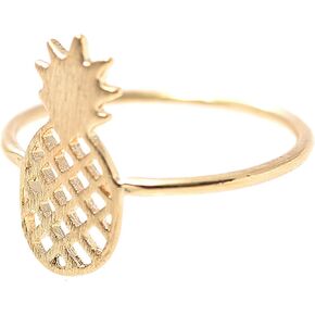 Handcrafted Brushed Metal Pineapple Fruit Ring