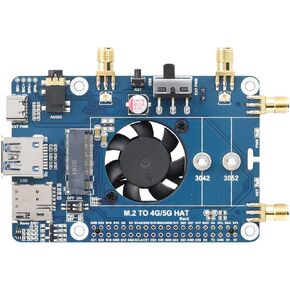 Waveshare LTE Cat 6 Communication HAT Compatible with Raspberry Pi, LTE-A Global Multi-Band, GNSS Positioning, Comes with EM060K-GL Module in Kuwait