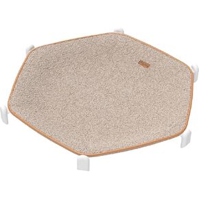 Large Cat Hammock Bed, 27.1''x 24''Elevated Cat Dog Bed with Stable Structure, Easy to Assemble and Wash Pet Hammock with Dettachable Cushion for Cats, Small Dogs.(Sailcloth Cushion)