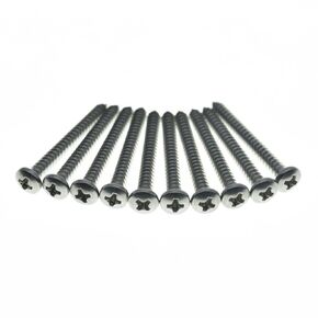 Dopro 10pcs Phillips Round Head Tremolo Claw Mounting Screws Stainless Steel Trem Bridge Claw Screws Gold Color