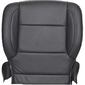 2014 2015 2016 2017 2018 Chevy Silverado Suburban Tahoe and GMC Yukon Sierra Genuine Leather Cover in Jet Black (Fits BOTH Driver & Passenger Bottom, NOT Perforated Black)