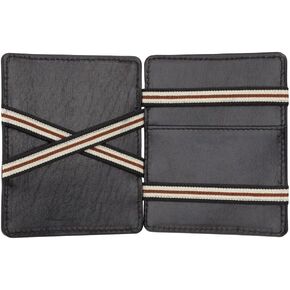 VISCONTI Slim Collection Milkman's/Magic Leather Wallet RFID Blocking VSL38 (Black)
