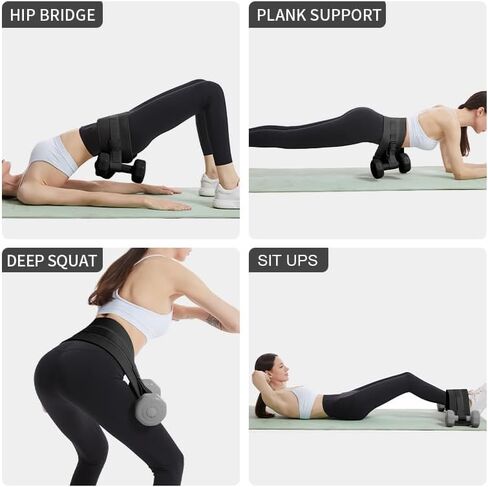 Hip Thrust Belt, Anti-Slip Booty Belt, Easy to Use with Dumbbells for Booty Workout Dips Push-ups in Saudi Arabia