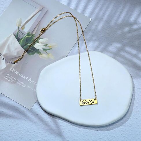 الله أكبر من قلادة الارتفاعات والانخفاضات - قلادة الارتفاعات والانخفاضات مجوهرات مسيحية، هدية تأكيد قلادة آية الكتاب المقدس، قلادة الإيمان. قلادة دينية، هدايا مسيحية للنساء والرجال in Kuwait