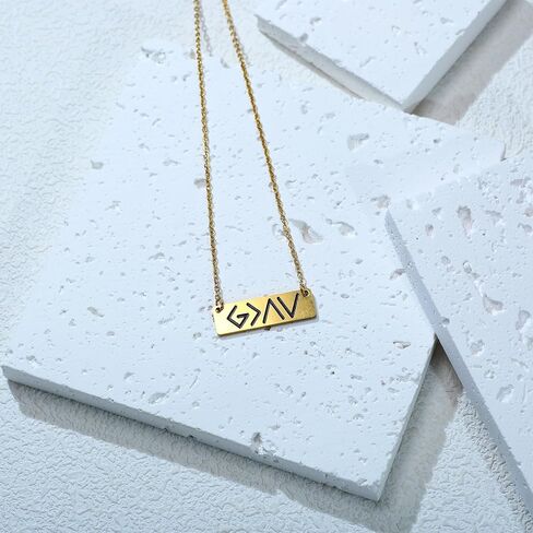 الله أكبر من قلادة الارتفاعات والانخفاضات - قلادة الارتفاعات والانخفاضات مجوهرات مسيحية، هدية تأكيد قلادة آية الكتاب المقدس، قلادة الإيمان. قلادة دينية، هدايا مسيحية للنساء والرجال in Kuwait