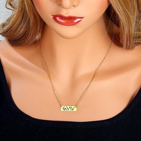 الله أكبر من قلادة الارتفاعات والانخفاضات - قلادة الارتفاعات والانخفاضات مجوهرات مسيحية، هدية تأكيد قلادة آية الكتاب المقدس، قلادة الإيمان. قلادة دينية، هدايا مسيحية للنساء والرجال in Kuwait