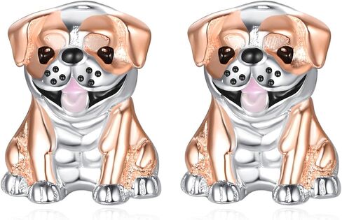 TANGPOET English Bulldog Stud Earrings for Women Sterling Silver Bull Dog Jewelry Gifts for Dog Mom Dog Lovers for Birthday Christmas Valentines Day Mother's Day in Saudi Arabia