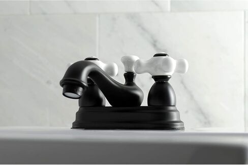 Kingston Brass KS3607PX 4 in. Center Bathroom Faucet, Brushed Brass, 6.38 x 4.5 x 3.06 in Saudi Arabia