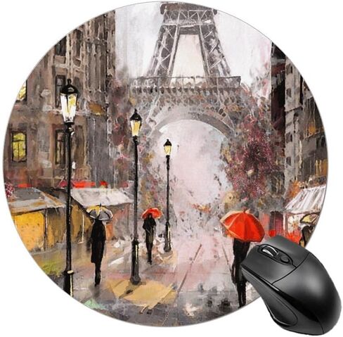 Black Cat Round Mouse Pad Gaming Mouse Desk Pad Mat Mousepads with Non-Slip Rubber Base Small Mousepad Office Home Personalized Mouse Pad Washable 7.9×7.9×0.12 inches in Saudi Arabia