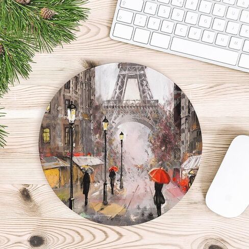Black Cat Round Mouse Pad Gaming Mouse Desk Pad Mat Mousepads with Non-Slip Rubber Base Small Mousepad Office Home Personalized Mouse Pad Washable 7.9×7.9×0.12 inches in Saudi Arabia