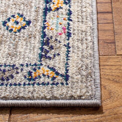 سجادة SAFAVIEH Madison Collection - 2'2" x 10'، رمادي وأزرق، تصميم Boho Chic Medallion المتعثر، لا يتساقط ويسهل العناية به، مثالي للمناطق ذات حركة المرور العالية في غرفة المعيشة وغرفة النوم (MAD468F) in Saudi Arabia