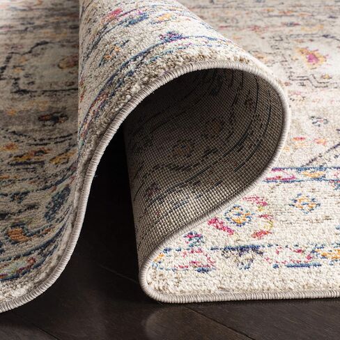 سجادة SAFAVIEH Madison Collection - 2'2" x 10'، رمادي وأزرق، تصميم Boho Chic Medallion المتعثر، لا يتساقط ويسهل العناية به، مثالي للمناطق ذات حركة المرور العالية في غرفة المعيشة وغرفة النوم (MAD468F) in Saudi Arabia