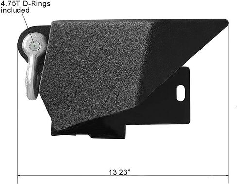 YITAMOTOR Rear Bumper Compatible with 07-18 Jeep Wrangler JK & Unlimited Rock Crawler Off Road Bumper w/ 2" Hitch Receiver & D-Ring, Textured Black in Saudi Arabia