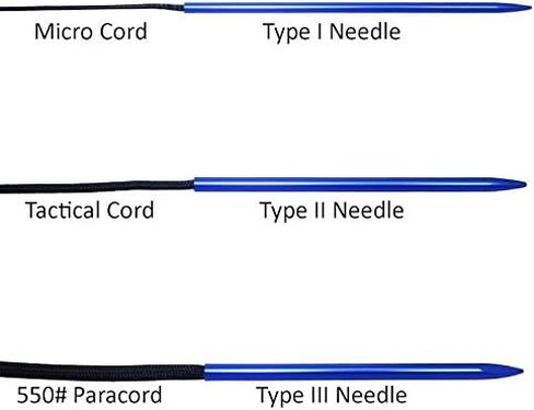 3 Different Size Paracord Lacing Needles by Jig Pro Shop (Blue) in Saudi Arabia