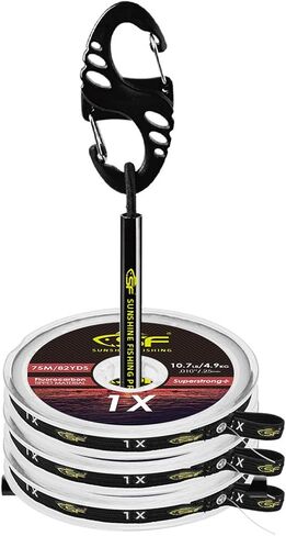 SF Clear Fluorocarbon Tippet Line with Holder Fly Fishing Tippets Leaders Trout 0X 1X 2X 3X 4X 5X 6X 7X in Kuwait