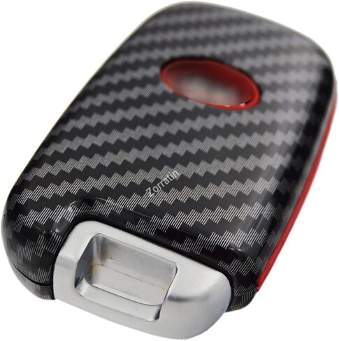 2-Layers Protection Hybrid Combo Carbon Key Fob Cover with Keychain for Hyundai Azera Elantra Equus Genesis Sonata Veloster & Kia Soul Sportage Sorento Rio Optima Forte in Saudi Arabia