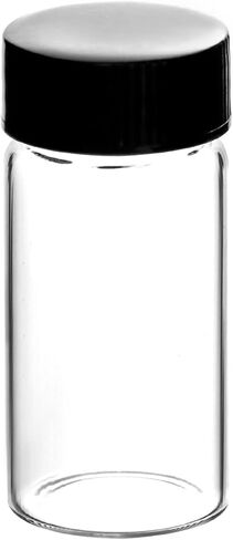 QWORK Glass Vials, 20 ml (0.7 oz), 20 Pieces Clear Glass Sample Vials for Liquid, Mini Empty Vial with Screw Cap in Kuwait