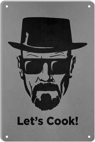 STOOKI Breaking bad Lets Cook,Metal Tin Sign Wall Decor Fun Decoration for Home Kitchen Bar Pub Man Cafe Room Garage Vintage Retro Plaque Posters 12x8 Inch in Saudi Arabia