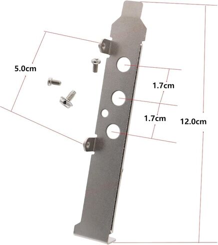 Deal4GO 4U 12cm Full-Height Profile Bracket Backplate 50mm Mounting 3 Hole Antenna for Desktop M.2 WiFi PCIe Adapter in Saudi Arabia