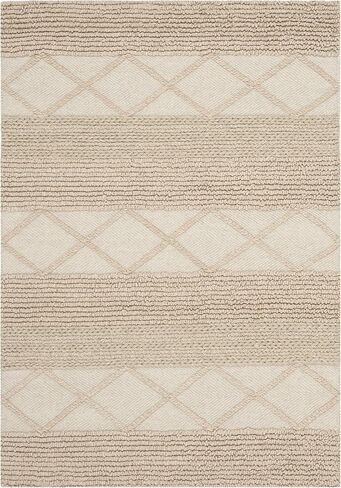 SAFAVIEH Natura Collection Runner Rug - 2'3" x 6', Beige, Handmade Wool, Ideal for High Traffic Areas in Living Room, Bedroom (NAT217A) in Saudi Arabia