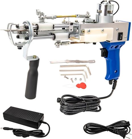 مسدس التلمم، 2 في 1 مجموعة قطع الوبر والحلقة، مسدس لف البساط 110 فولت مناسب للمبتدئين أو المتحمسين ذوي الخبرة في لف السجاد in Kuwait