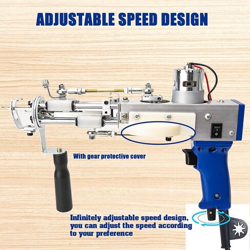 مسدس التلمم، 2 في 1 مجموعة قطع الوبر والحلقة، مسدس لف البساط 110 فولت مناسب للمبتدئين أو المتحمسين ذوي الخبرة في لف السجاد in Kuwait