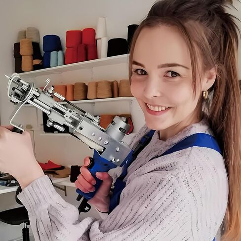 مسدس التلمم، 2 في 1 مجموعة قطع الوبر والحلقة، مسدس لف البساط 110 فولت مناسب للمبتدئين أو المتحمسين ذوي الخبرة في لف السجاد in Kuwait