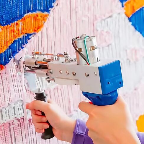 مسدس التلمم، 2 في 1 مجموعة قطع الوبر والحلقة، مسدس لف البساط 110 فولت مناسب للمبتدئين أو المتحمسين ذوي الخبرة في لف السجاد in Kuwait