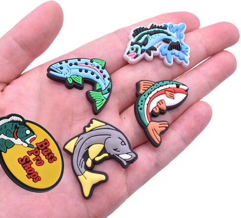 Fishing Sports Shoes Charms, Fishing Sports Shoes Charms for Men Boys Sport Shoes Charms Decoration for Birthday Gifts in Saudi Arabia