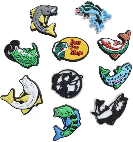 Fishing Sports Shoes Charms, Fishing Sports Shoes Charms for Men Boys Sport Shoes Charms Decoration for Birthday Gifts in Saudi Arabia