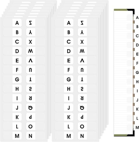 390 قطعة من علامات التبويب الأبجدية A-Z، علامات تبويب مؤشرة لاصقة ذاتية اللصق، ملصقات أبجدية دائمة لأجهزة الكمبيوتر المحمولة وملفات الكتب المدرسية المصنفة (متعددة الألوان) in Saudi Arabia